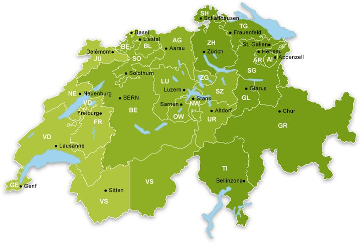 Stellenbörse - Schweizer Karte 