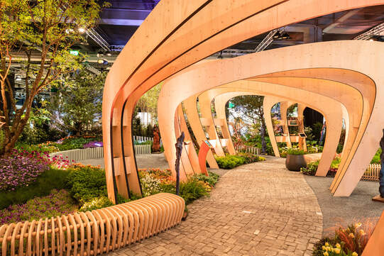 Séduction verte – verführt ins Grüne: der Giardina-Stand 2019 von JardinSuisse.  Foto: Giardina 