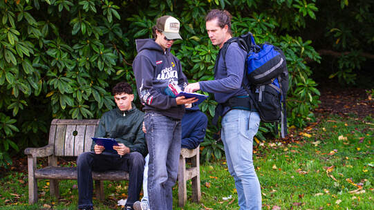 Im Austausch mit Lernenden im Stourhead Garden.