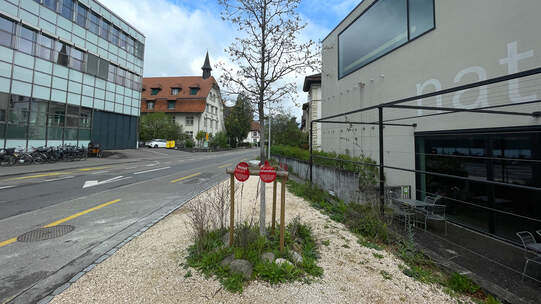 Im Kanton Aargau zeigt die Aktion «Klimaoase» der Bevölkerung auf, wie beispielweise auf entsiegelten Flächen neue Bäume die Umgebung kühlen können.  Foto: Urs Rüttimann