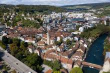 Die Aargauer Stadt Baden gewinnt den Wakkerpreis. (Foto: Gaetan Bally/Schweizer Heimatschutz)
